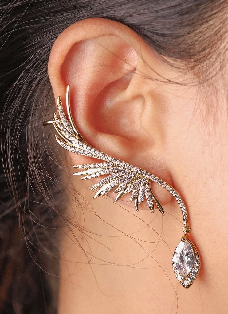 Mr Jewels Rhodium Plated Diamond And Zircon Ear CuffsFabilicious Fashion