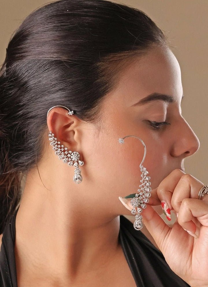 Mr Jewels Rhodium Plated Zircon Ear CuffsFabilicious Fashion