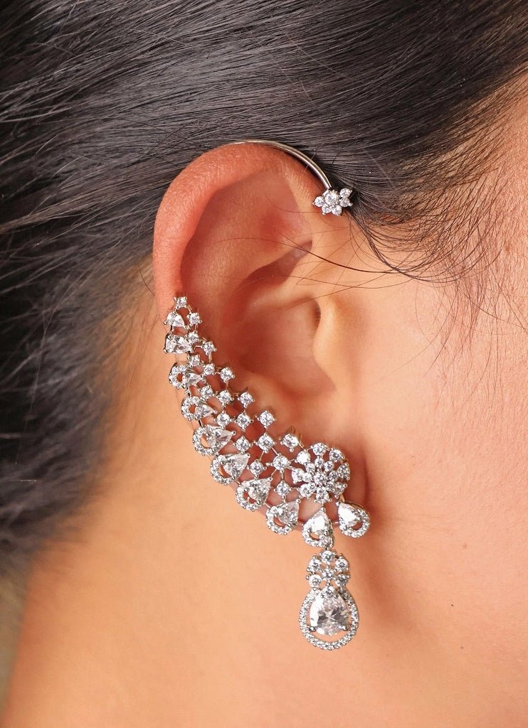 Mr Jewels Rhodium Plated Zircon Ear CuffsFabilicious Fashion