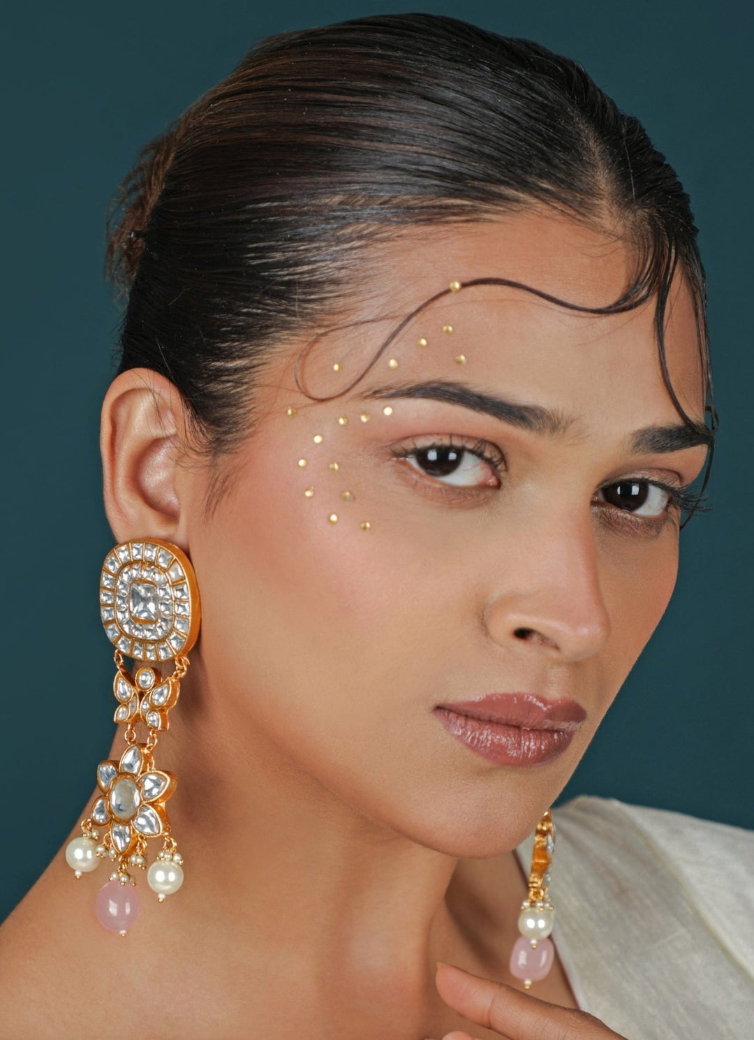 Rose Pink Long Drop Earrings Riana Jewellery - Fabilicious Fashion