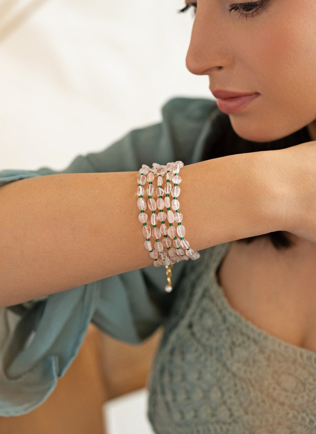 Do Taara Rose Pink Quartz BraceletFabilicious Fashion