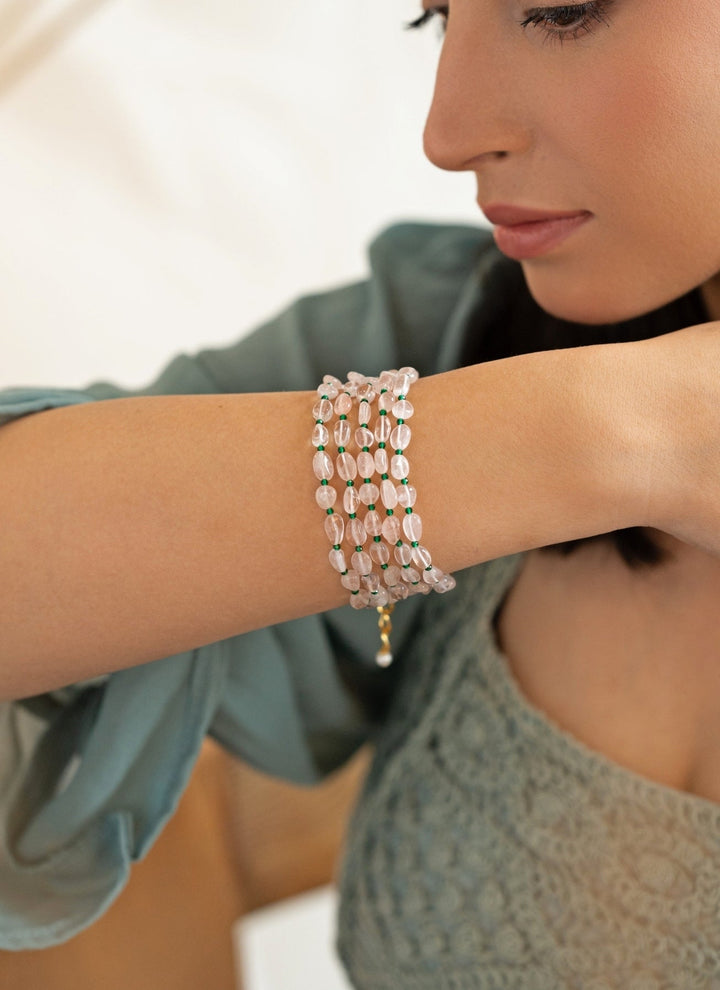 Do Taara Rose Pink Quartz BraceletFabilicious Fashion