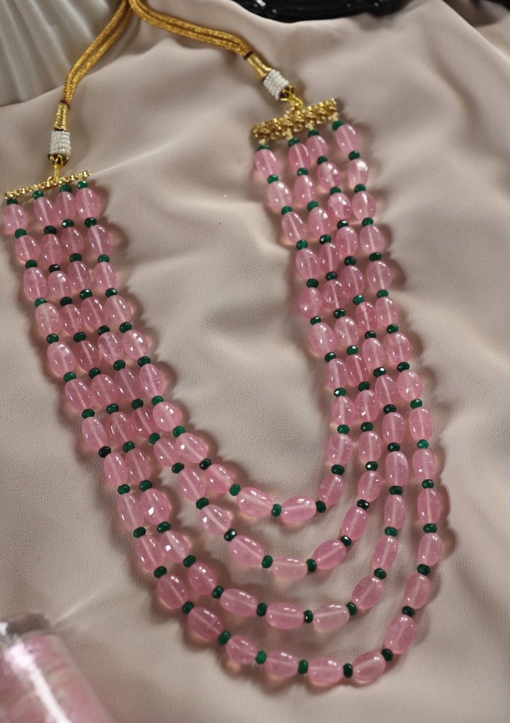 Do Taara Rose Pink Quartz Layered NecklaceFabilicious Fashion