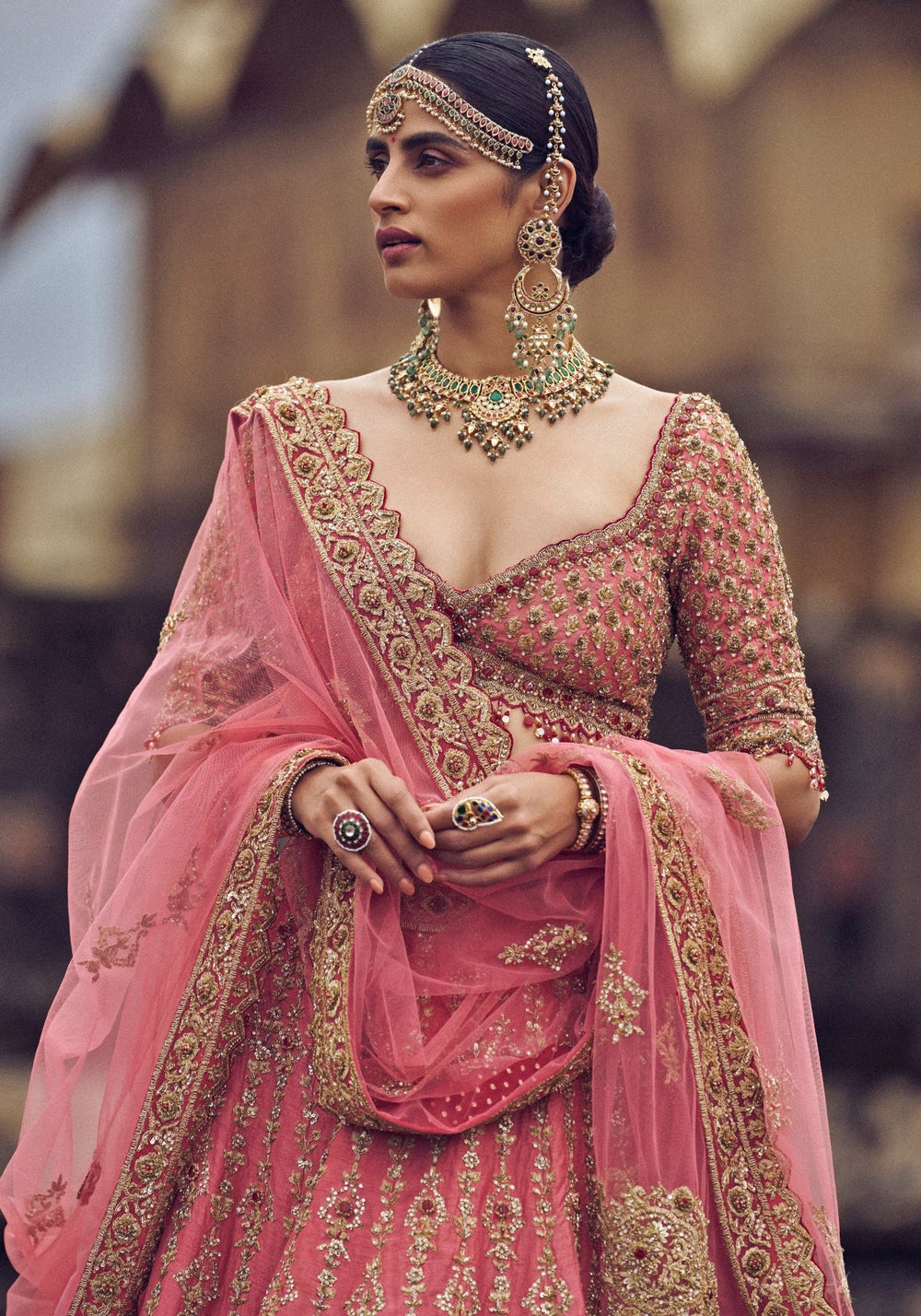 Rose Pink Silk Embroidered Lehenga Nitika Gujral - Fabilicious Fashion