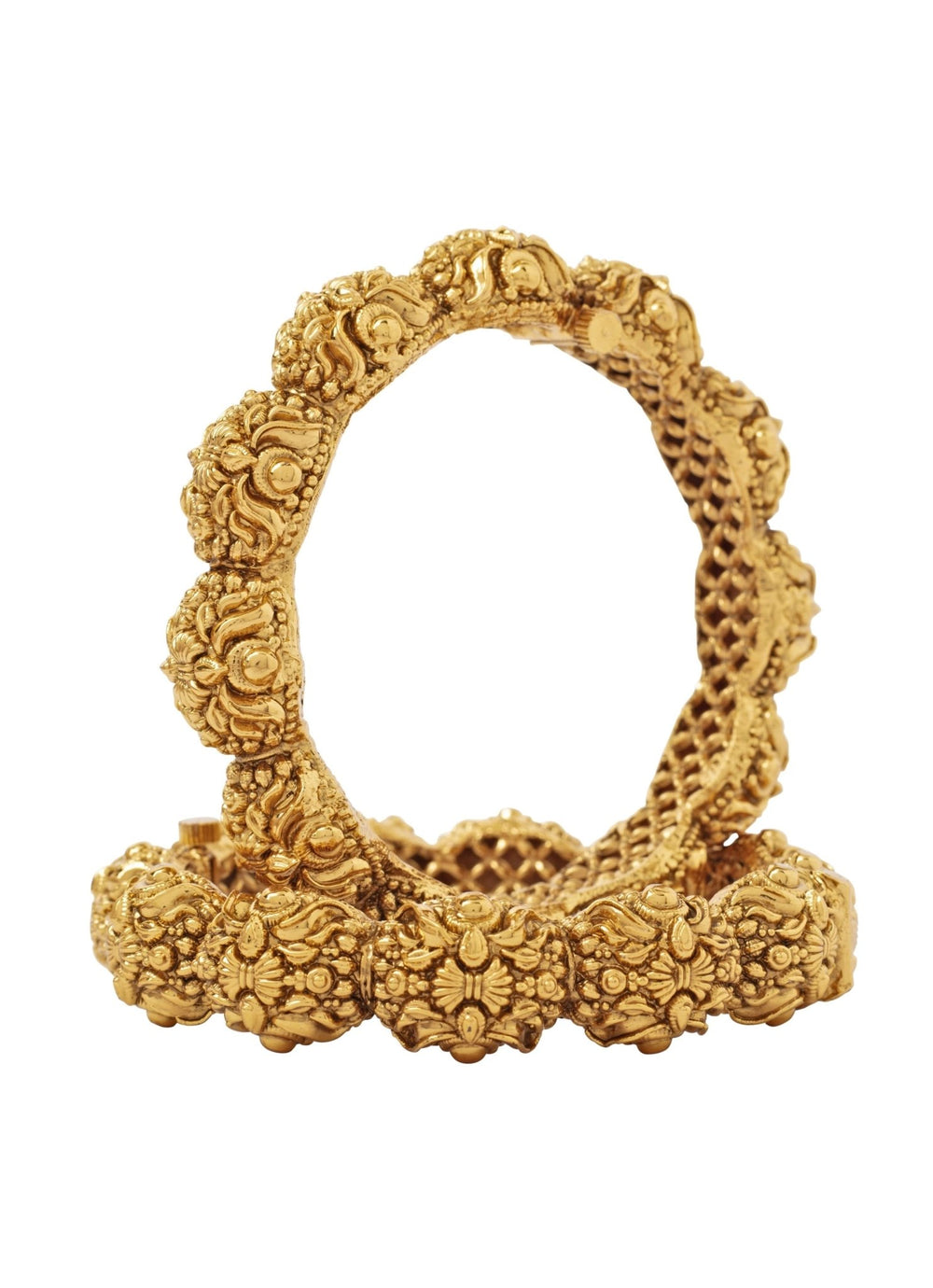 Royal Gold Plated Bangle Set Vivinia by Vidhi Mehra - Fabilicious Fashion