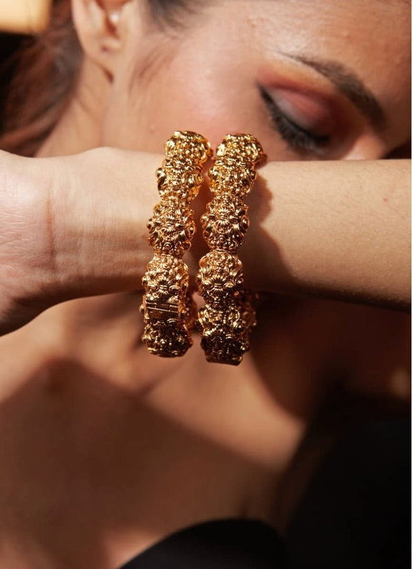 Royal Gold Plated Bangle Set
