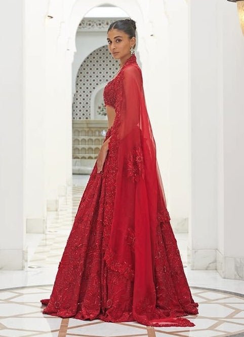 Royal Red Bridal Lehenga Set Nitika Gujral - Fabilicious Fashion