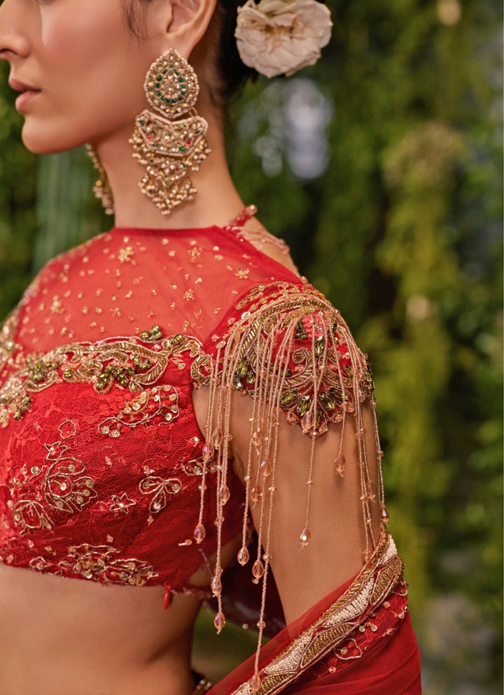 Jigar and Nikita Royal Red Silk Bridal Lehenga SetFabilicious Fashion