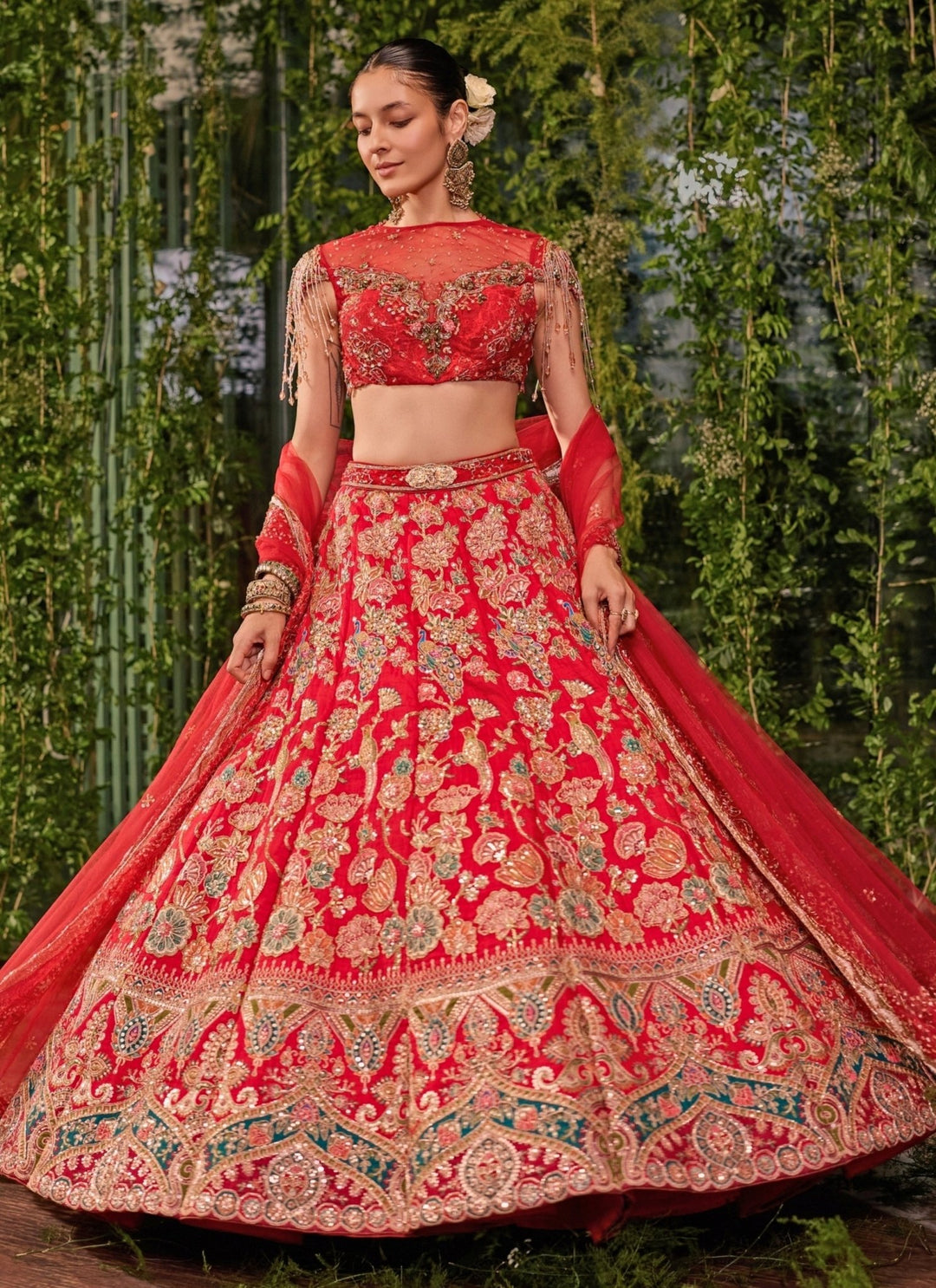Jigar and Nikita Royal Red Silk Bridal Lehenga SetFabilicious Fashion