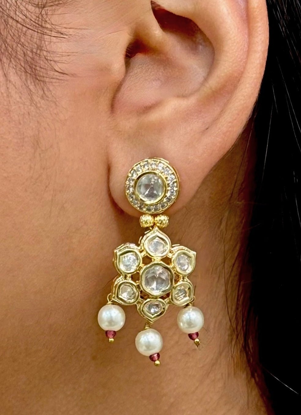Naymee Ruby And Pearl Kundan Choker SetFabilicious Fashion
