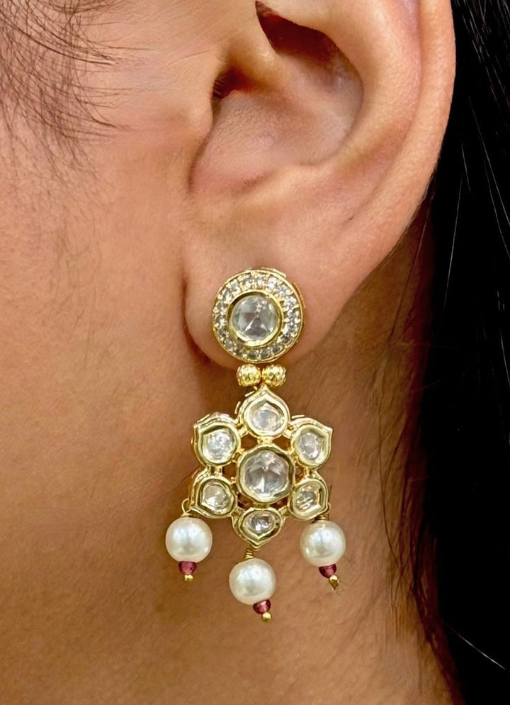 Naymee Ruby And Pearl Kundan Choker SetFabilicious Fashion