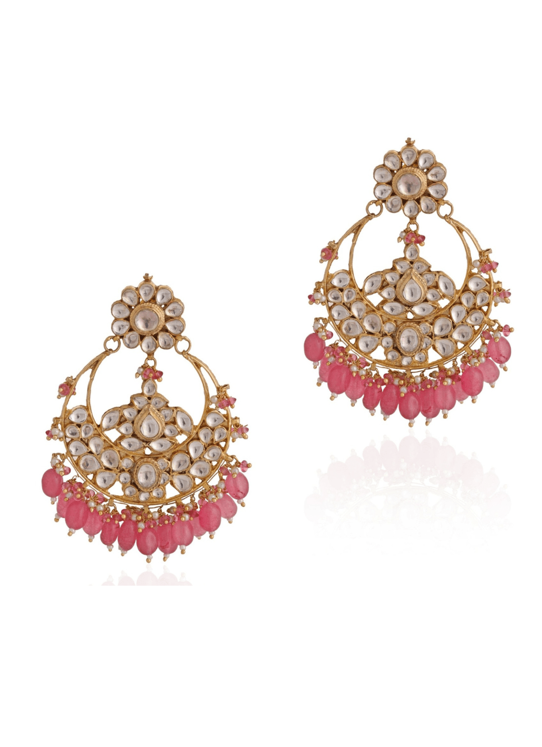 Ruby Chandbali Earrings Riana by Shikha Jindal - Fabilicious Fashion