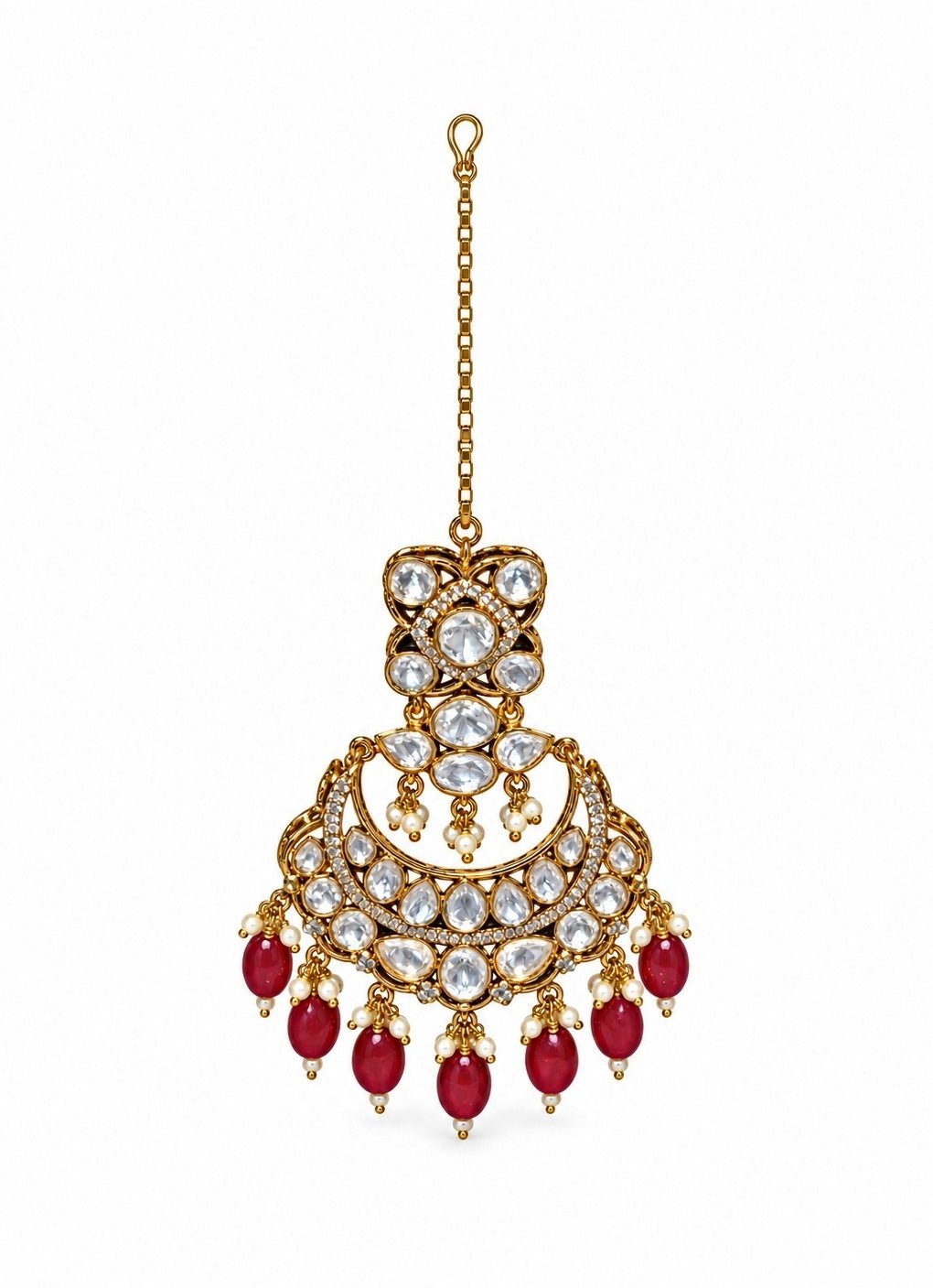 Vivinia By Vidhi Mehra Ruby Kundan Bridal Necklace SetFabilicious Fashion