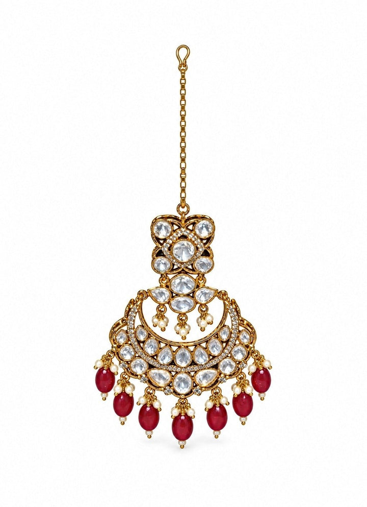 Vivinia By Vidhi Mehra Ruby Kundan Bridal Necklace SetFabilicious Fashion