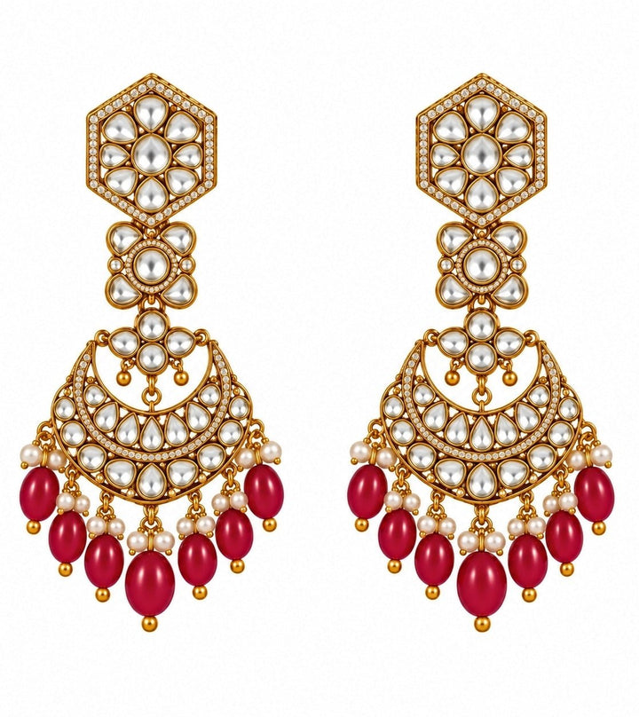 Vivinia By Vidhi Mehra Ruby Kundan Bridal Necklace SetFabilicious Fashion