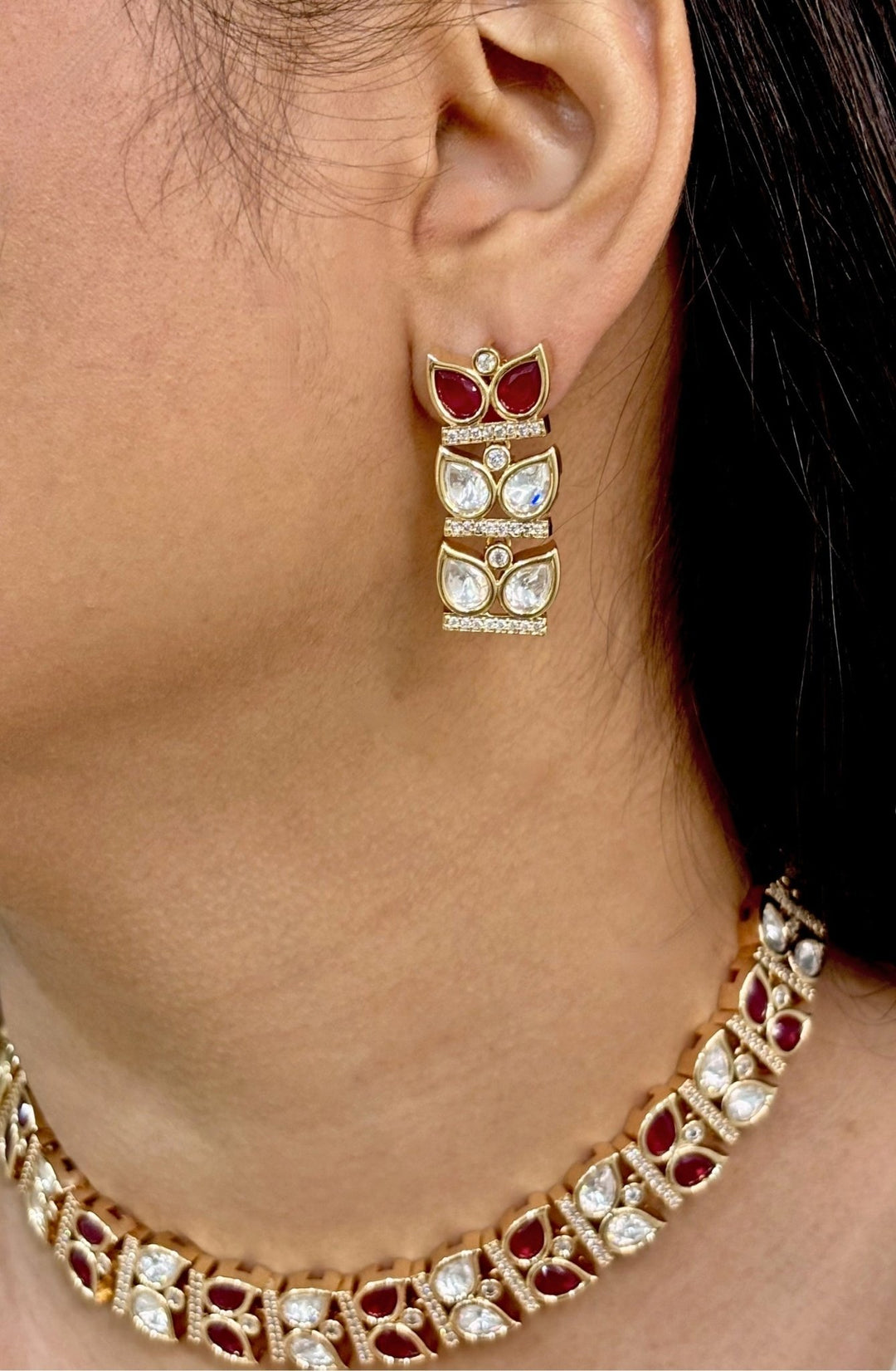Naymee Ruby Kundan Choker SetFabilicious Fashion