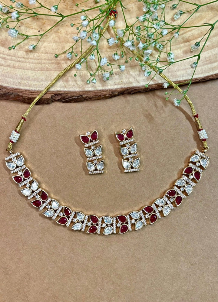 Naymee Ruby Kundan Choker SetFabilicious Fashion