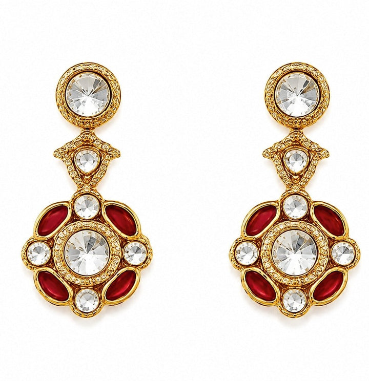 Vivinia by Vidhi Mehra Ruby Red Kundan Choker Necklace SetFabilicious Fashion
