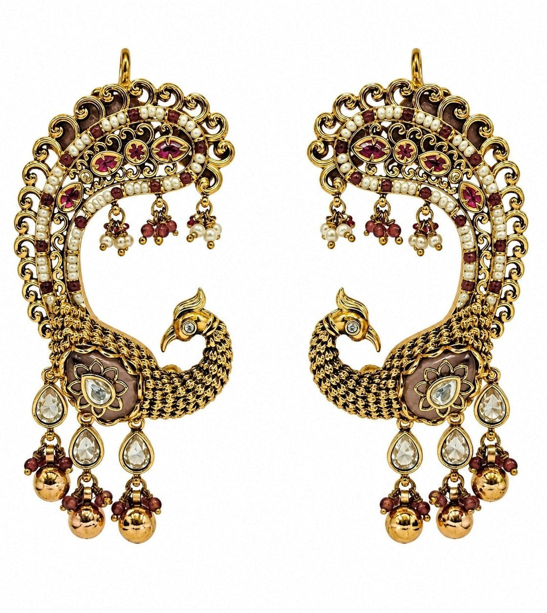Vivinia By Vidhi Mehra Ruby Red Statement EarringsFabilicious Fashion