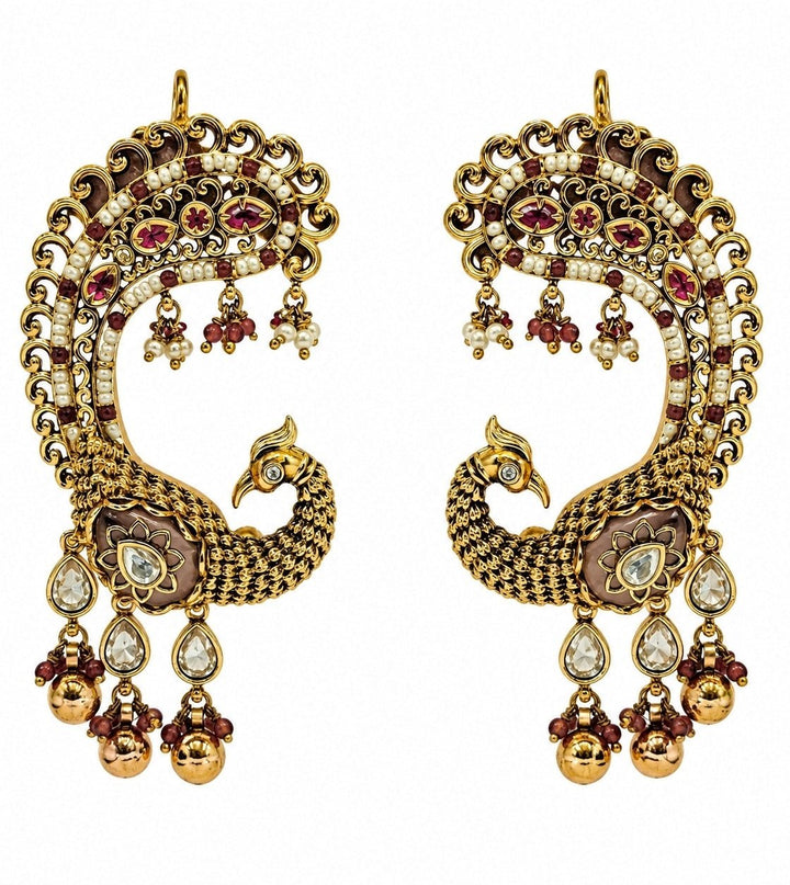 Vivinia By Vidhi Mehra Ruby Red Statement EarringsFabilicious Fashion