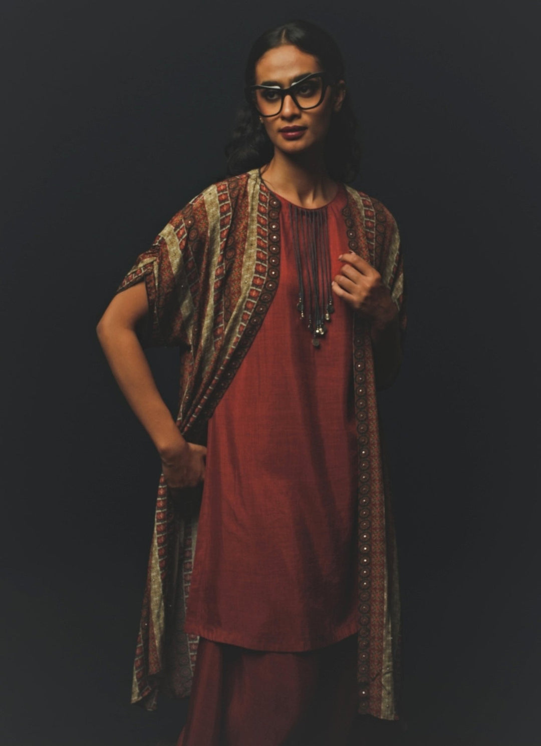 Rust Red Crepe Co - Ord Set Basil Leaf - Fabilicious Fashion