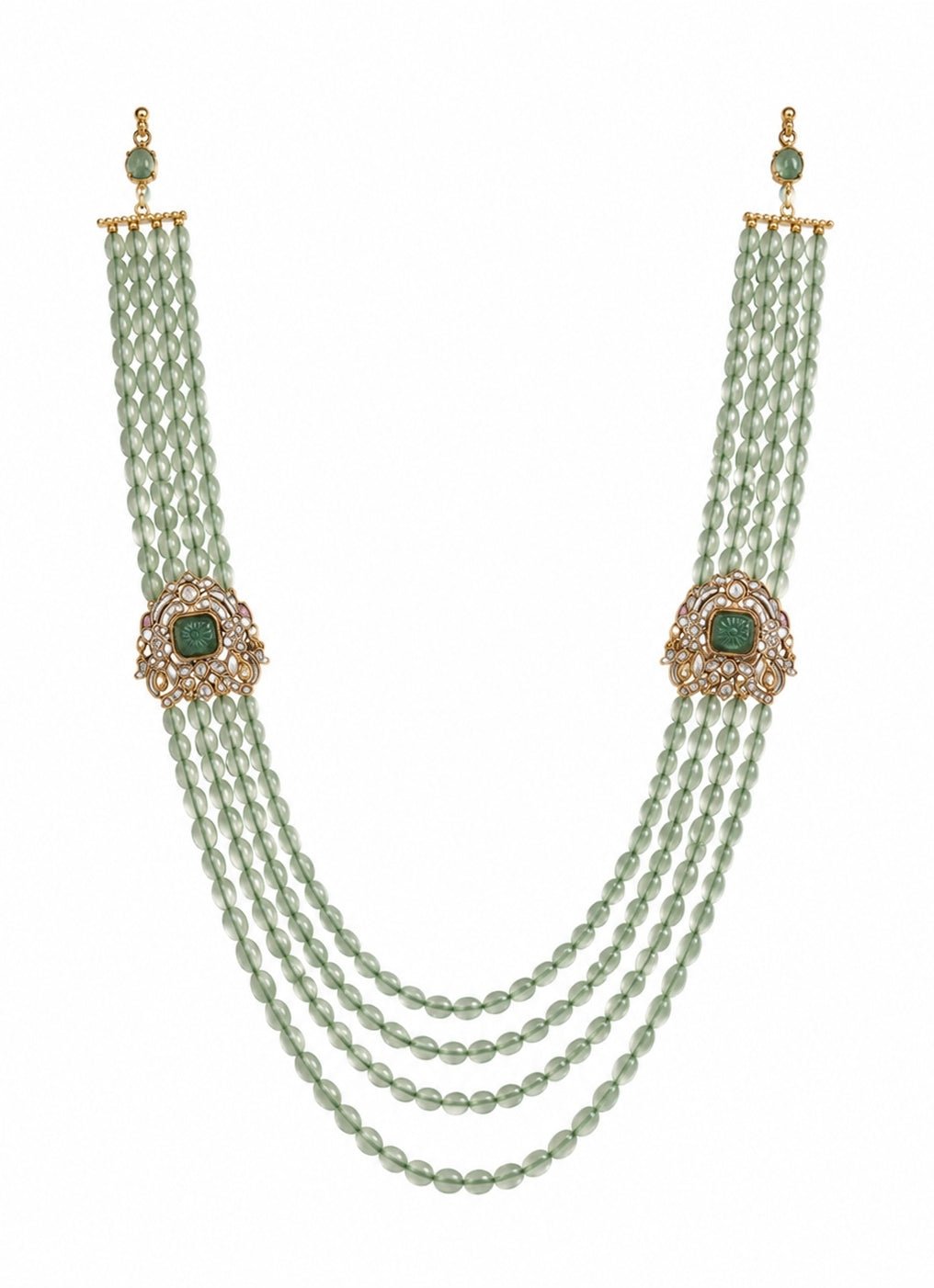 Vivinia By Vidhi Mehra Sage Green Layered Beaded Groom MalaFabilicious Fashion