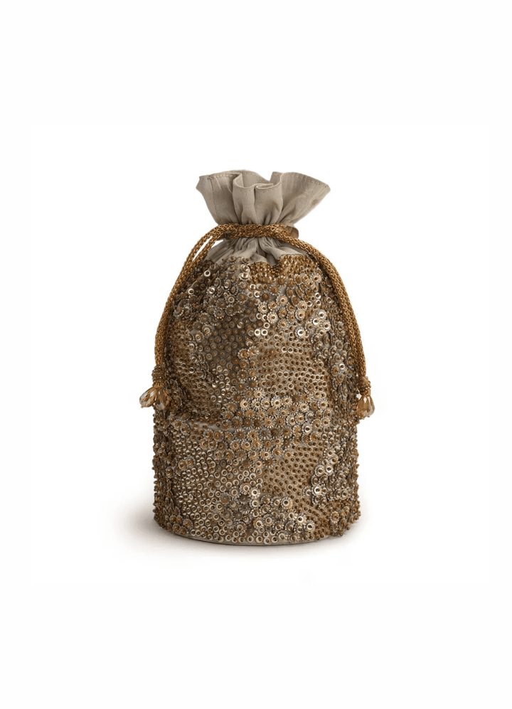 Sequinned Potli The Purple Sack - Fabilicious Fashion