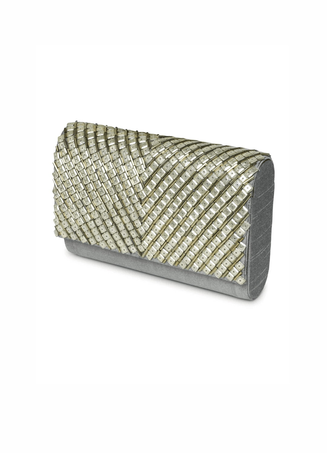 Silver Clutch The Purple Sack - Fabilicious Fashion