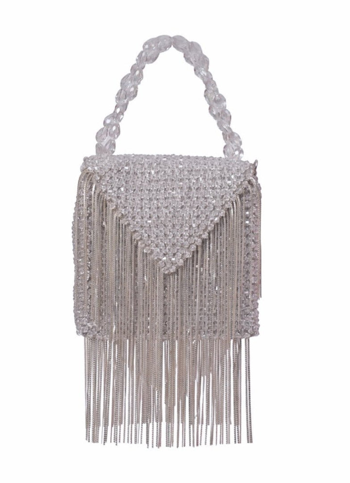 Silver Embellished Mini Bag House of Kosha - Fabilicious Fashion
