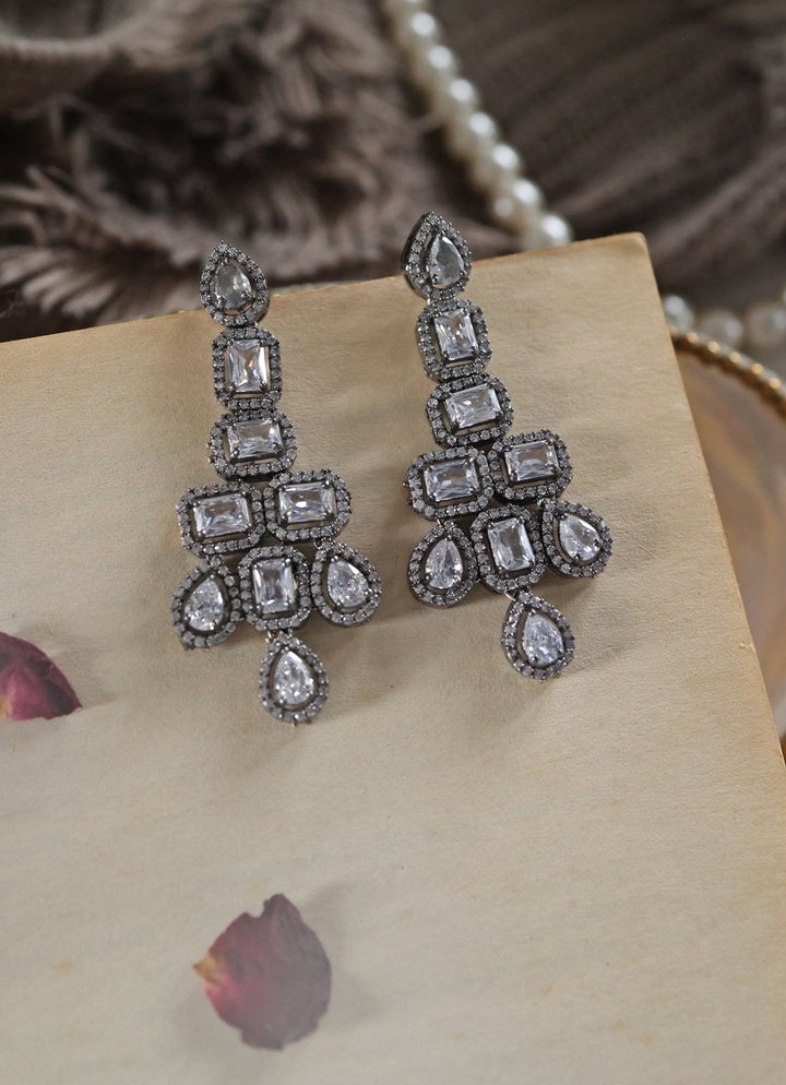Do Taara Silver Faux Diamond EarringsFabilicious Fashion