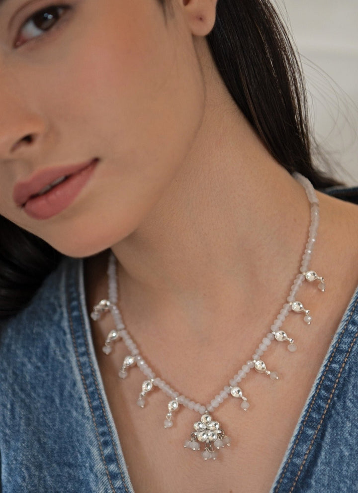 Do Taara Silver Kundan NecklaceFabilicious Fashion