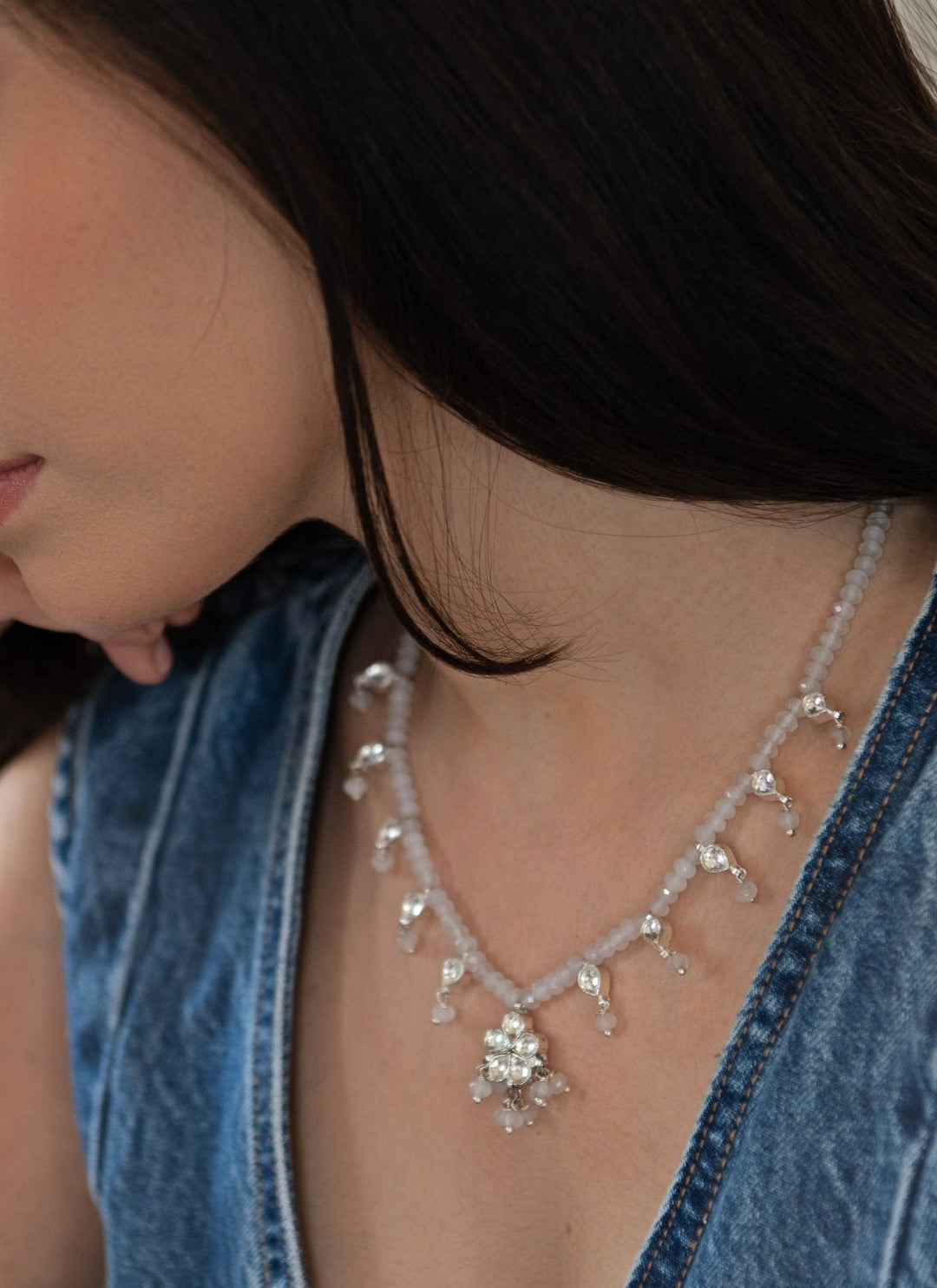 Do Taara Silver Kundan NecklaceFabilicious Fashion