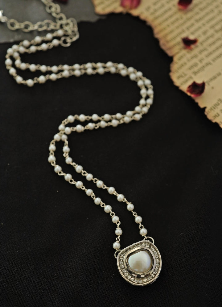 Do Taara Silver Pearl NecklaceFabilicious Fashion