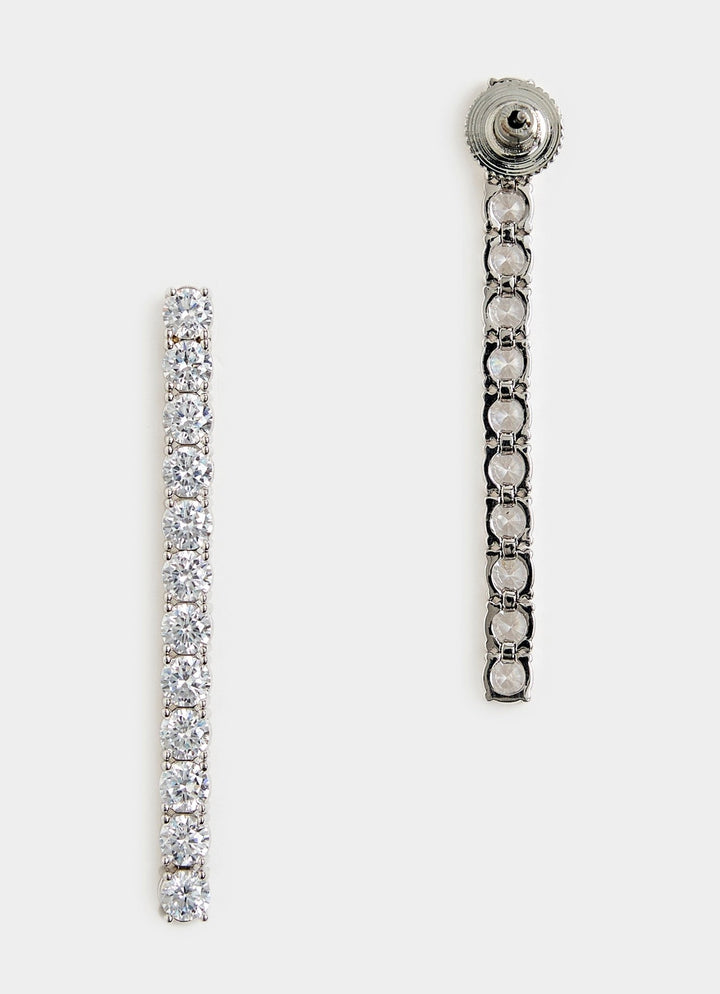 Silver Plated Faux Diamond Necklace Set Vivinia By Vidhi Mehra - Fabilicious Fashion