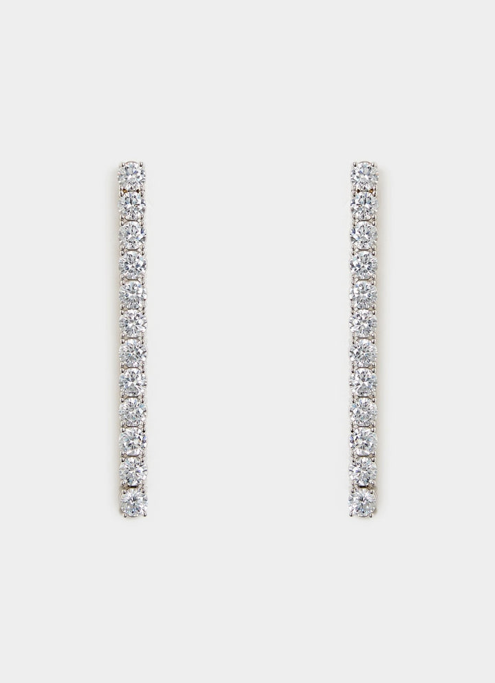 Silver Plated Faux Diamond Necklace Set Vivinia By Vidhi Mehra - Fabilicious Fashion