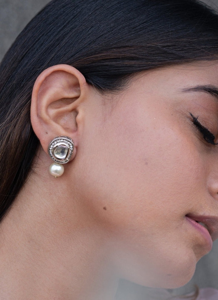 Do Taara Silver Polki And Pearl EarringsFabilicious Fashion