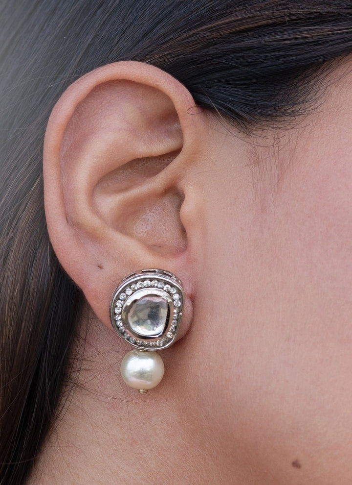 Do Taara Silver Polki And Pearl EarringsFabilicious Fashion