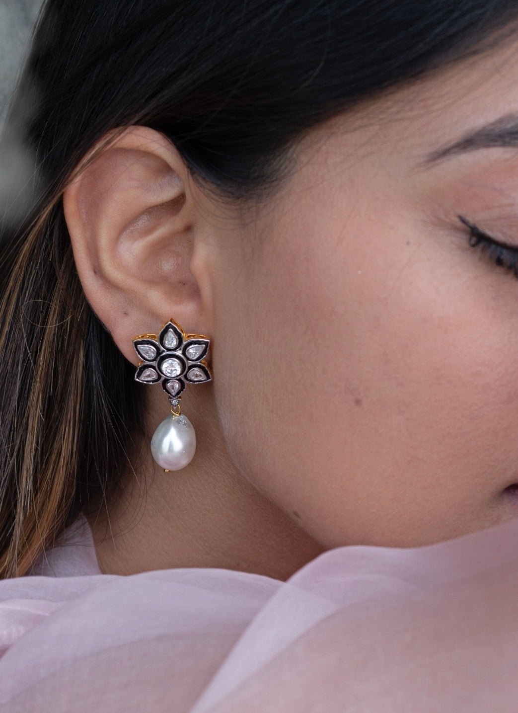 Do Taara Silver Polki EarringsFabilicious Fashion