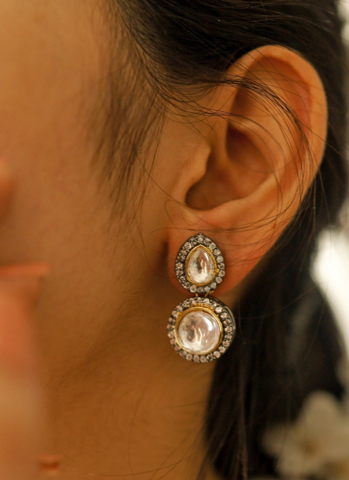 Do Taara Silver Polki EarringsFabilicious Fashion