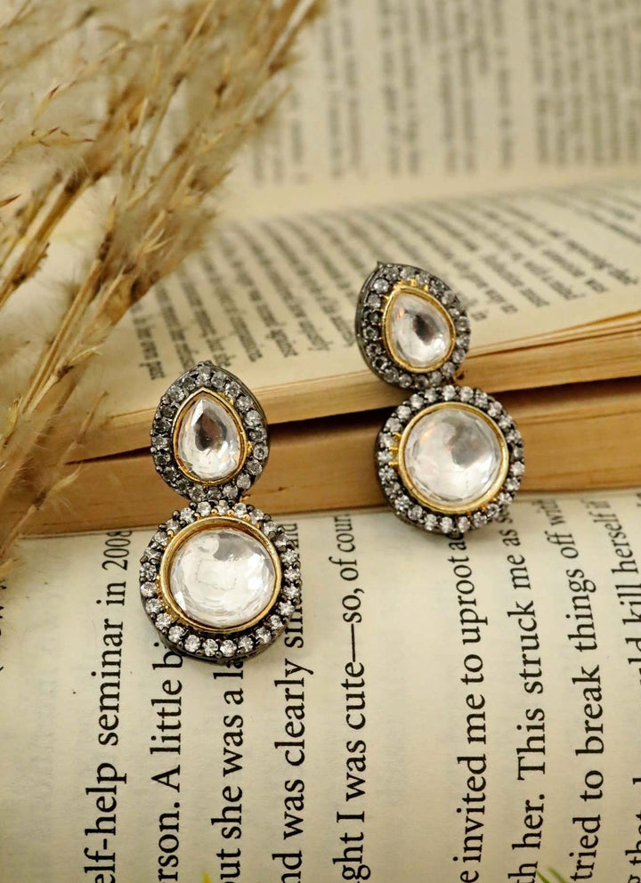 Do Taara Silver Polki EarringsFabilicious Fashion