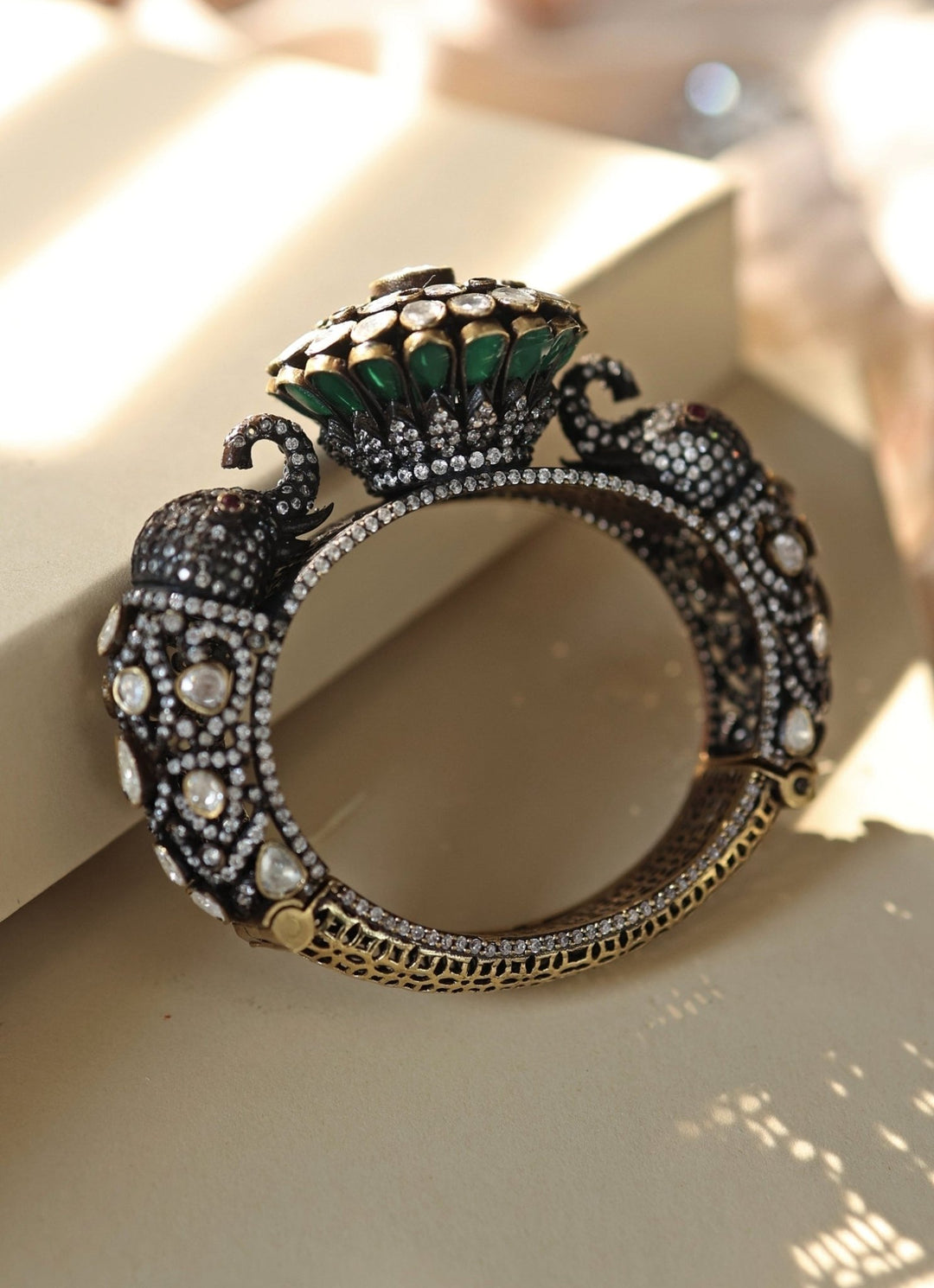 Do Taara Silver Polki Pacheli BangleFabilicious Fashion