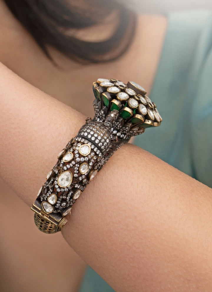 Do Taara Silver Polki Pacheli BangleFabilicious Fashion