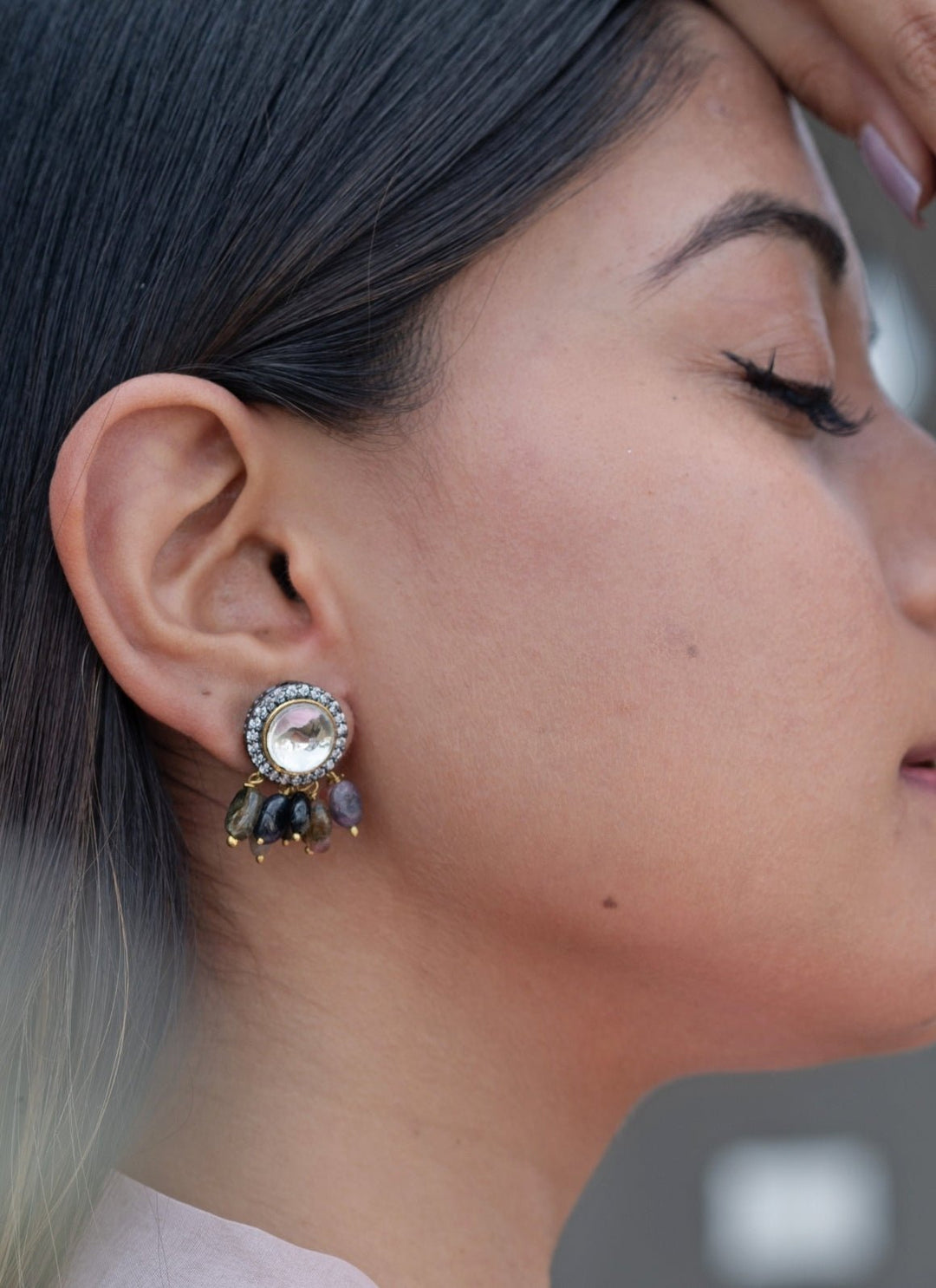 Do Taara Silver Polki StudsFabilicious Fashion