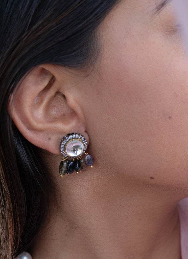 Do Taara Silver Polki StudsFabilicious Fashion