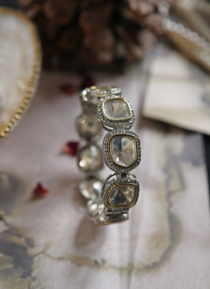 Do Taara Silver Victorian Polki BangleFabilicious Fashion