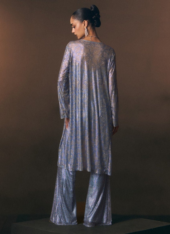 Angad Singh Sky Blue Soft Net Blouse Sharara With JacketFabilicious Fashion
