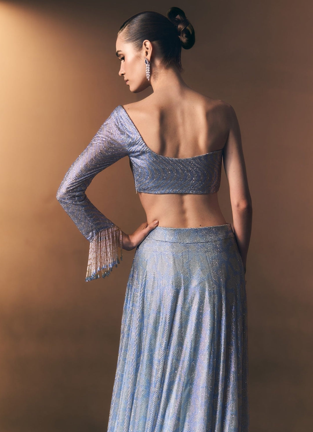 Angad Singh Sky Blue Soft Net Lehenga SetFabilicious Fashion
