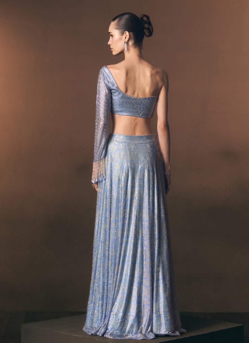 Angad Singh Sky Blue Soft Net Lehenga SetFabilicious Fashion