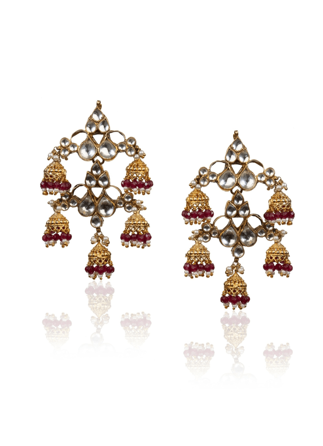 Small Jhumki Earrings Riana by Shikha Jindal - Fabilicious Fashion