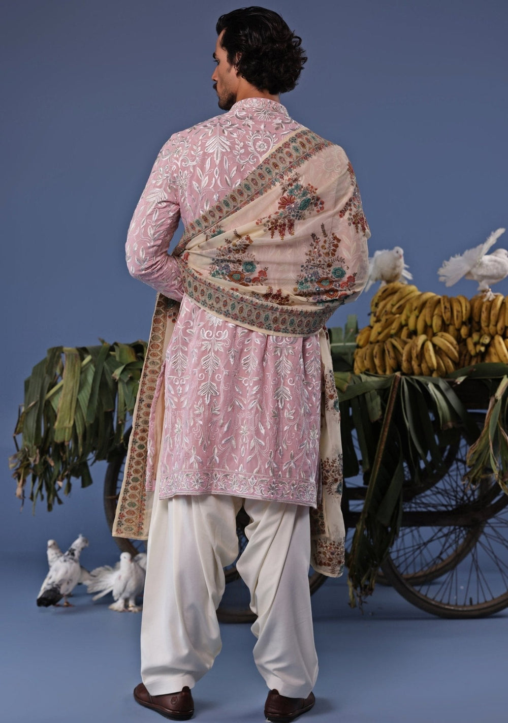 Soft Pink Thread Embroidered Kurta Patiala Set Kalpraag - Fabilicious Fashion